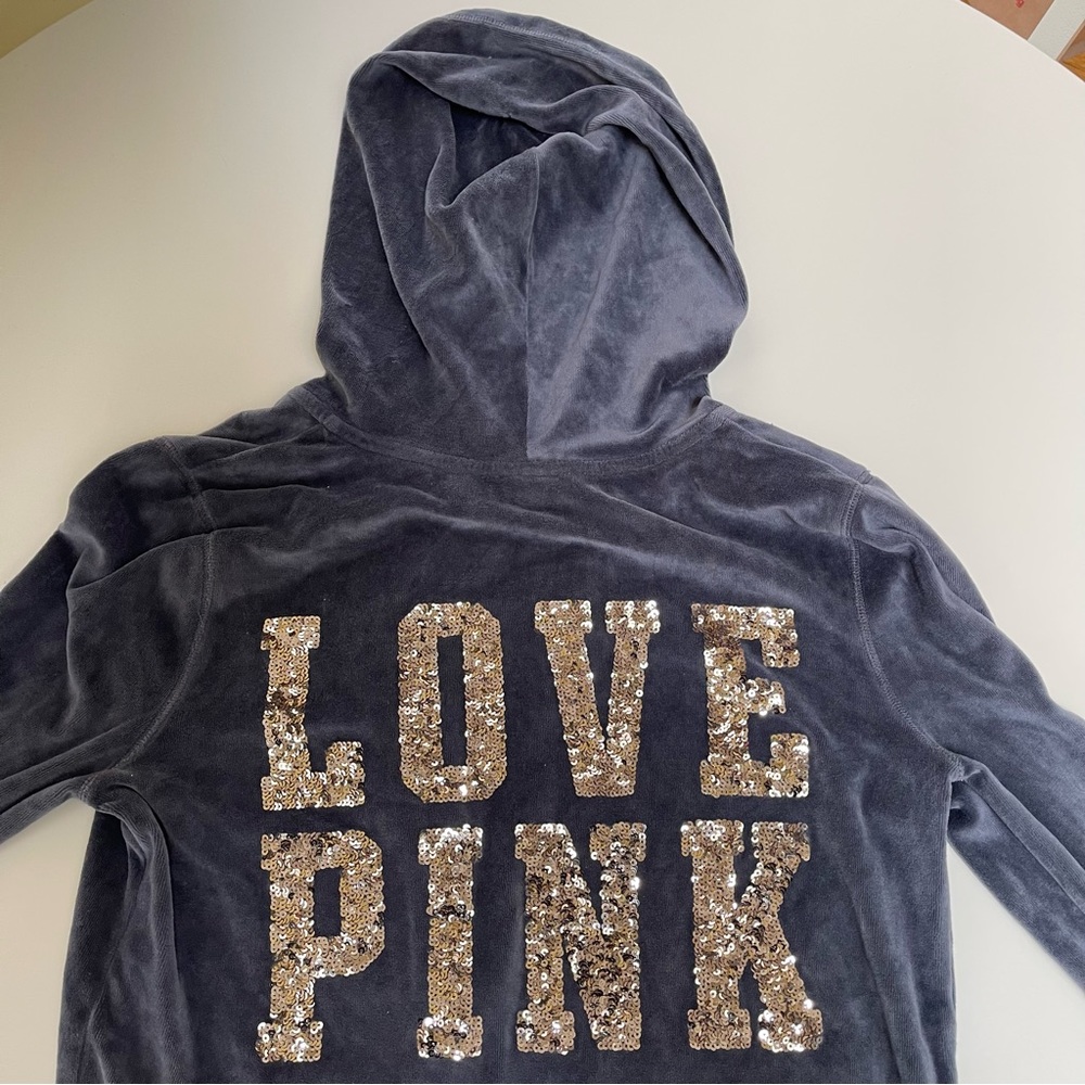 VS Pink velour hoodie